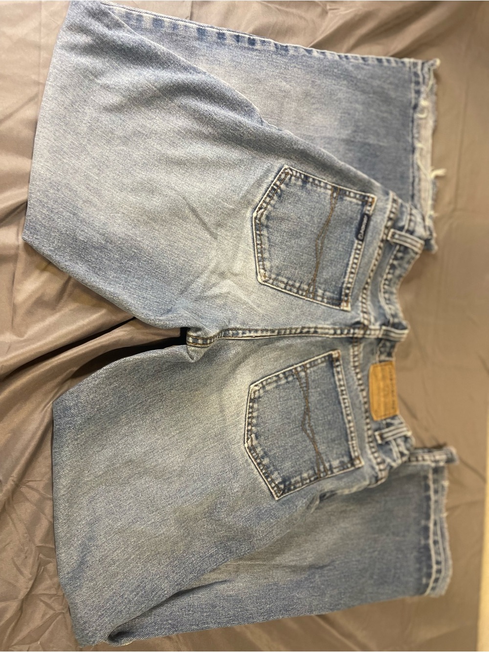 Jordache Light Wash Wide-Leg Jeans with Frayed Hem - Picture 9 of 10